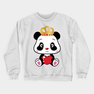 'Panda Lover Fan Gift' Cute Valentine's Day Panda Crewneck Sweatshirt